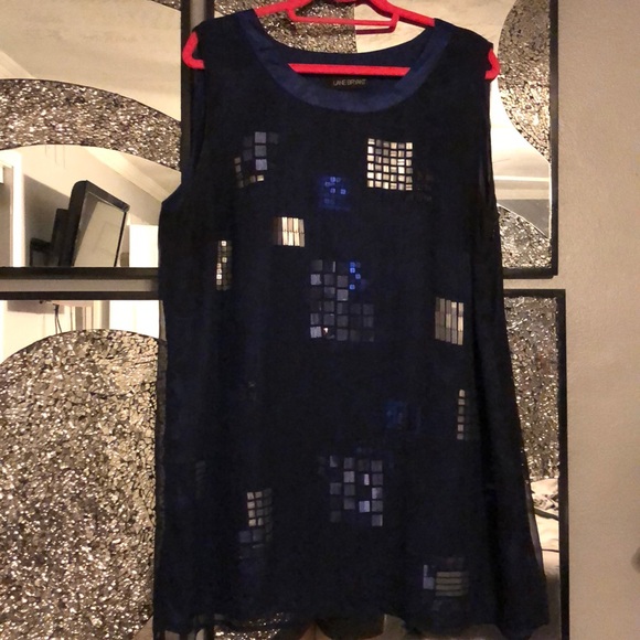 Lane Bryant Tops - Navy Artistic Tunic/Tank Lane Bryant Tops - Navy Artistic Tunic/Tank